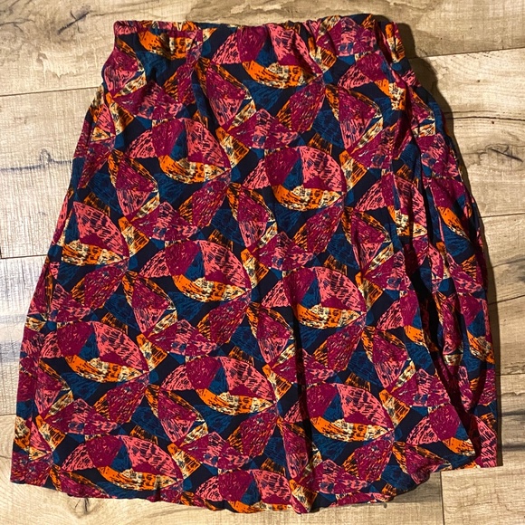 $265 NWT   Maliparmi Multicolor Print Faux-Wrap Midi Skirt   Size Small/38 - Picture 13 of 13